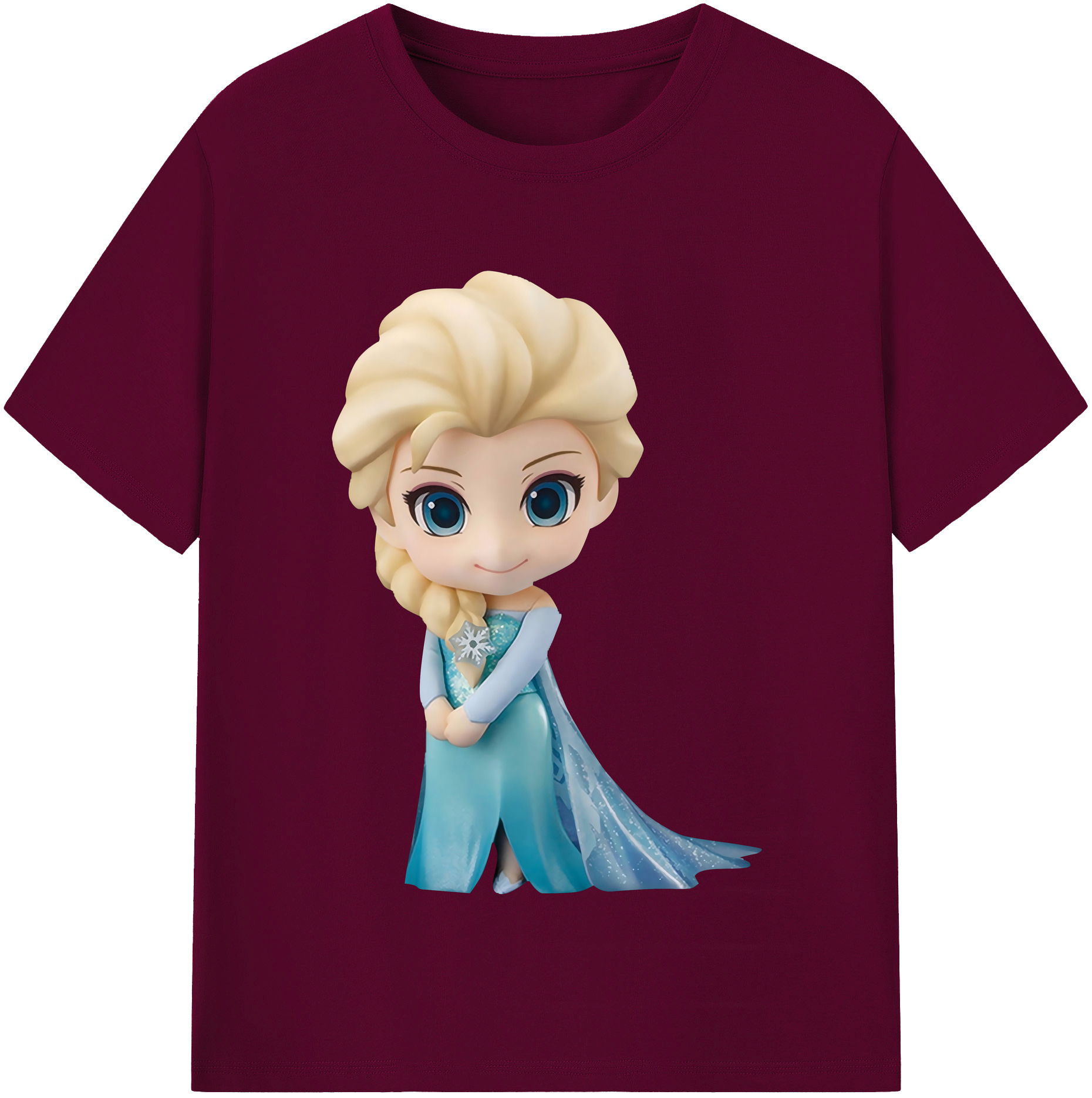 （画像用） アナと雪の女王 アンナ エルサ Frozen Anna Elsa レディースカジュアルプリントTシャツ（綿100％）